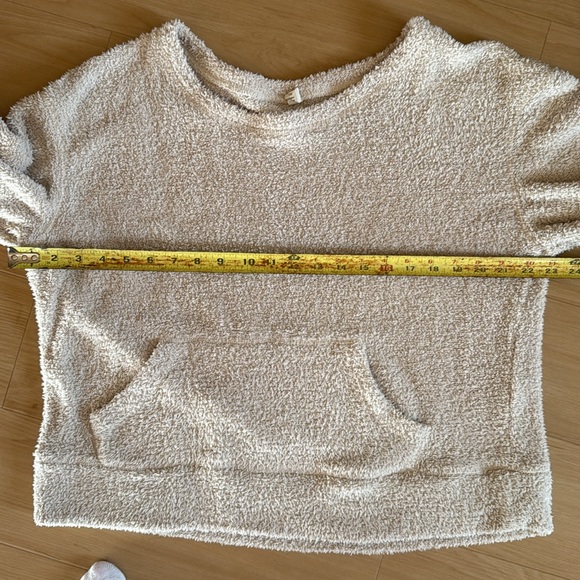 REWASH WOMEN BEIGE TEXTURED POCKETED LONG SLEEVE CREW NECK TOP AND PANTS SIZE XL - Picture 7 of 16